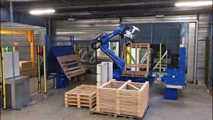 Robot Yaskawa ứng dụng trong hệ thống sửa pallet